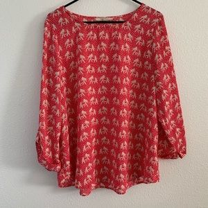 41 Hawthorn Large blouse elephants pattern